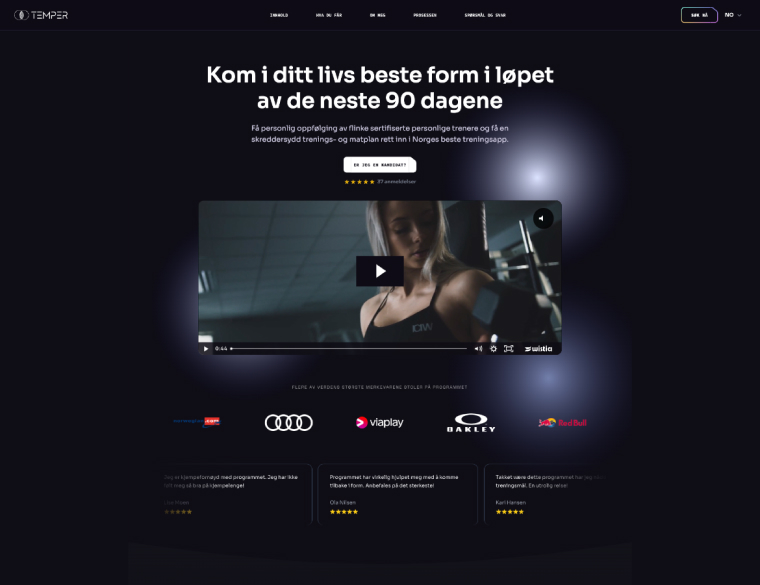 Landing page - Example