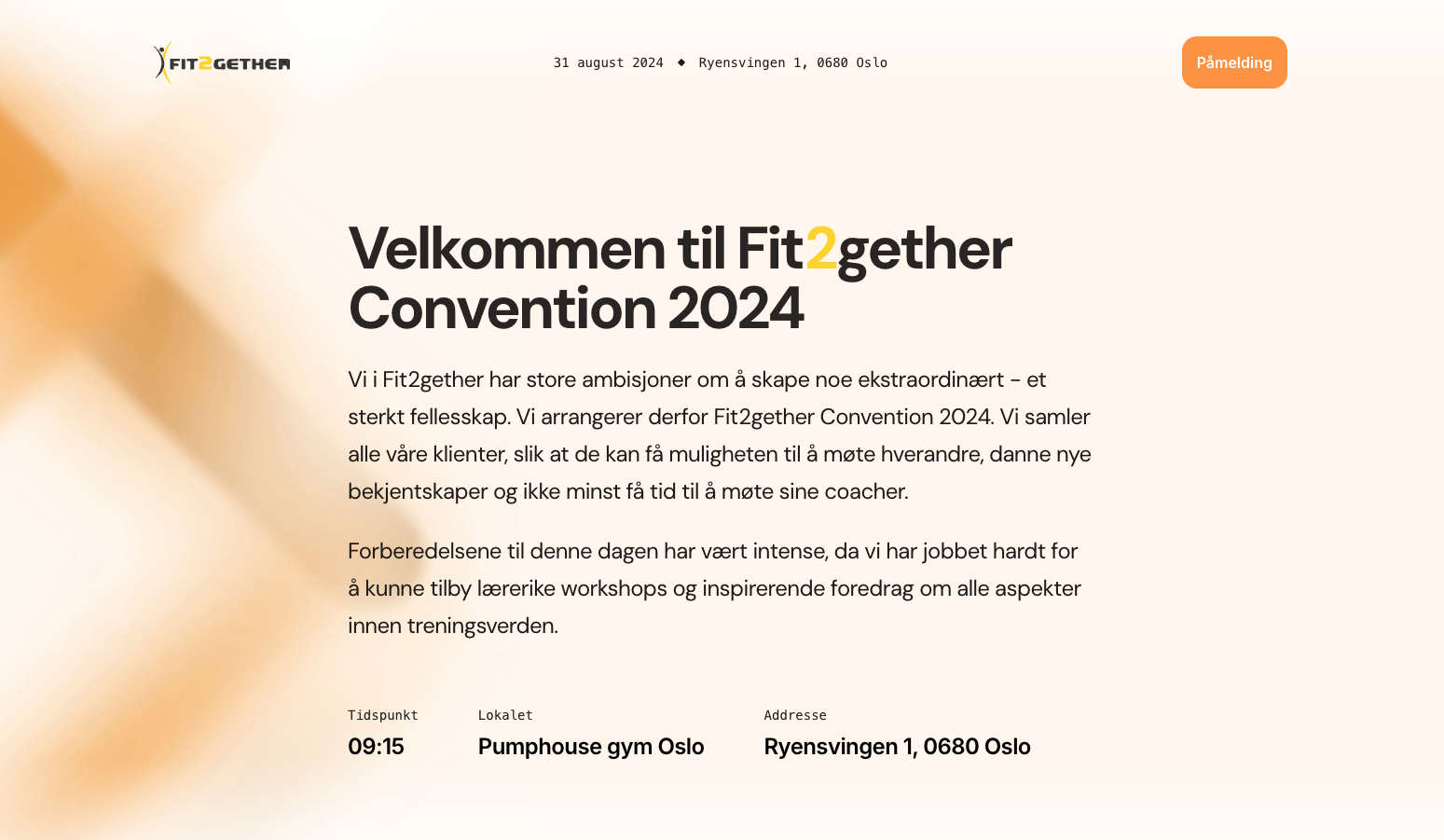 Landing Page - Fit2gether